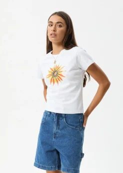 Tees & Shirts<Afends Keyhole  - Baby Tee White
