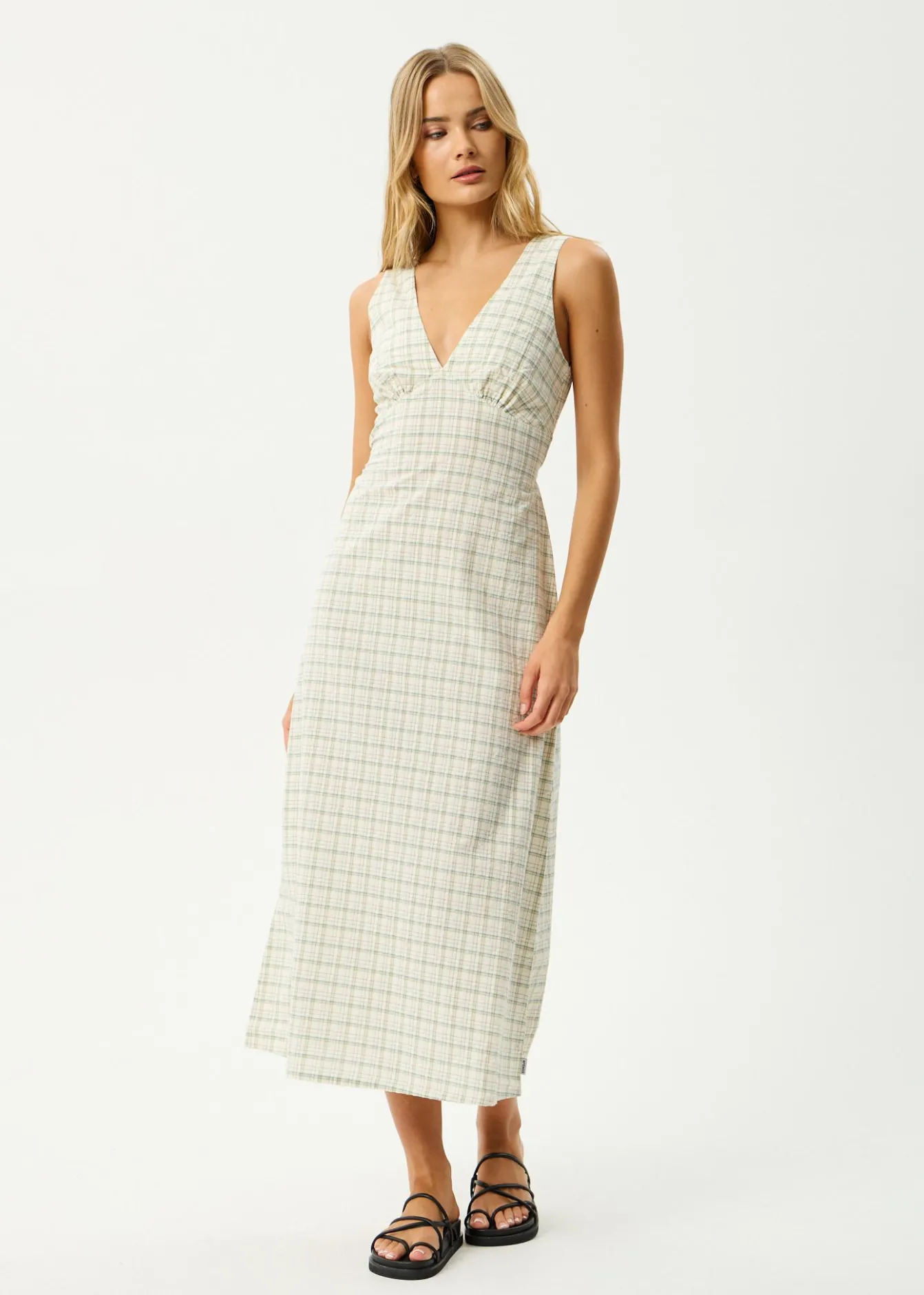 Dresses<Afends Legacy - Seersucker Maxi Dress Boa Check