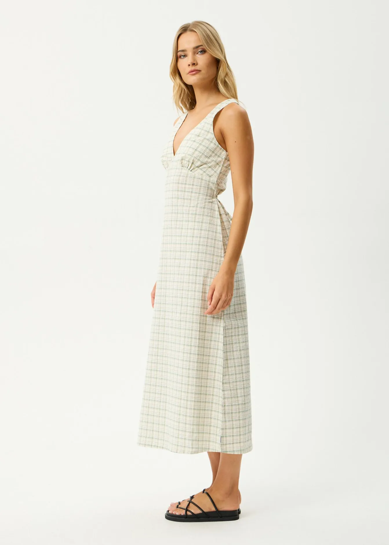 Dresses<Afends Legacy - Seersucker Maxi Dress Boa Check
