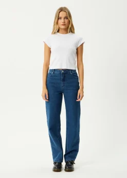 Jeans|Essentials<Afends Leila  - Straight Leg Jean Authentic Blue