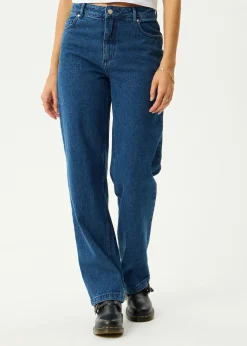 Jeans|Essentials<Afends Leila  - Straight Leg Jean Authentic Blue