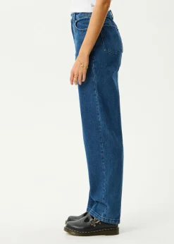 Jeans|Essentials<Afends Leila  - Straight Leg Jean Authentic Blue