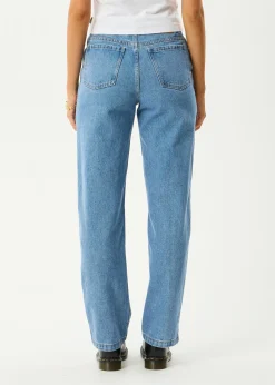 Jeans|Essentials<Afends Leila  - Straight Leg Jean Worn Blue
