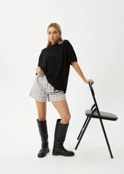 Shorts<Afends Leo - Seersucker Boxer Short Black / White