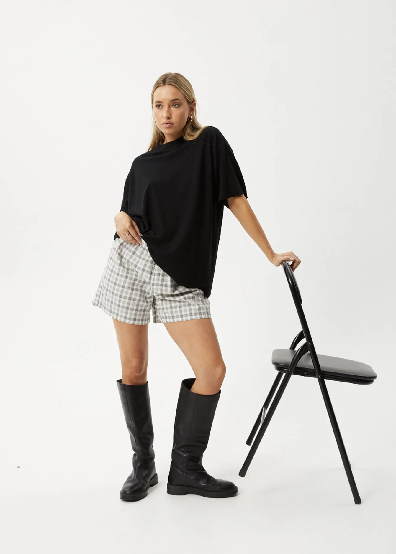 Shorts<Afends Leo - Seersucker Boxer Short Black / White