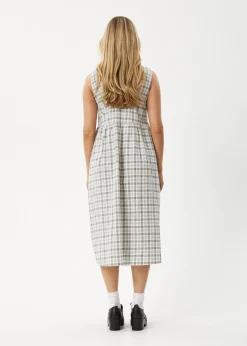 Dresses<Afends Leo  - Seersucker Midi Dress Black / White