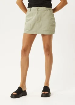 Skirts<Afends Lexi  - Cargo Mini Skirt Eucalyptus