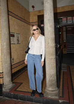 Jeans|Essentials<Afends Lexi  - Low Rise Workwear Jean Worn Blue