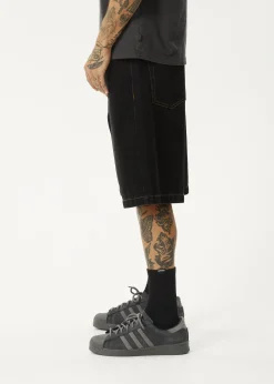 Shorts<Afends Lil C  - Denim Baggy Short 22" Washed Black