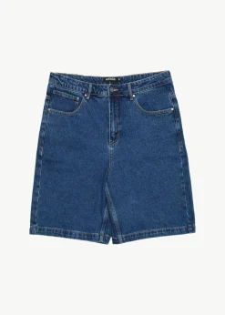 Shorts<Afends Lil C  - Denim Baggy Short 22" Authentic Blue