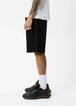 Shorts<Afends Lil C  - Denim Baggy Short 22" Washed Black