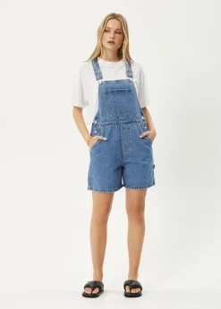Jumpsuits & Overalls|Essentials<Afends Lil Louis  - Denim Overall Worn Blue