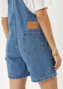 Jumpsuits & Overalls|Essentials<Afends Lil Louis  - Denim Overall Worn Blue