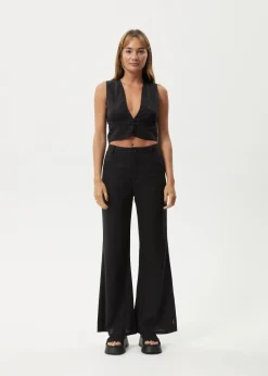 Sleeveless<Afends Lilo  - Button Up Top Black