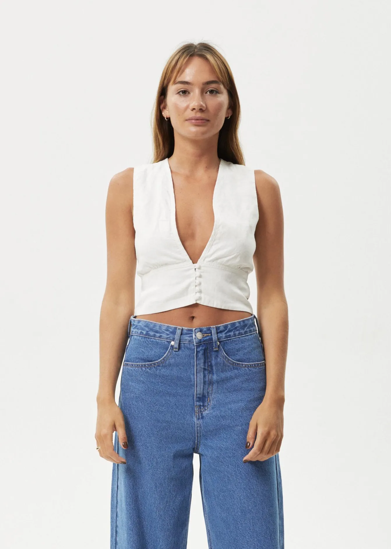 Sleeveless<Afends Lilo - Button Up Top Natural