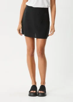 Skirts<Afends Lilo  - Mini Skirt Black