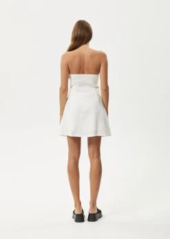 Essentials|Dresses<Afends Lilo  - Strapless Mini Dress White