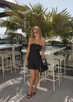 Essentials|Dresses<Afends Lilo - Strapless Mini Dress Black