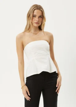 Sleeveless|Essentials<Afends Lilo  - Strapless Top Off White