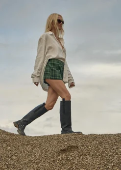 Sets & Co-Ords|Shorts<Afends Lonnie  - Seersucker Boxer Short Hunter Green