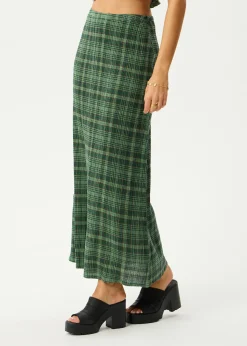 Sets & Co-Ords|Skirts<Afends Lonnie  - Seersucker Maxi Skirt Hunter Green