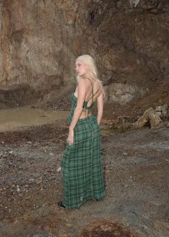 Sets & Co-Ords|Skirts<Afends Lonnie  - Seersucker Maxi Skirt Hunter Green