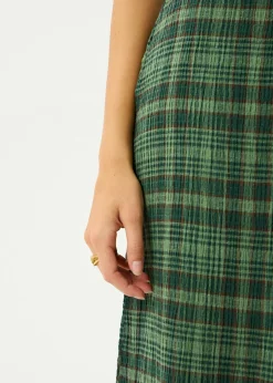 Sets & Co-Ords|Skirts<Afends Lonnie  - Seersucker Maxi Skirt Hunter Green