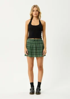 Sets & Co-Ords|Skirts<Afends Lonnie  - Seersucker Mini Skirt Hunter Green