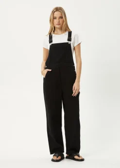 Jumpsuits & Overalls|Essentials<Afends Louis  - Denim Oversized Overall Washed Black