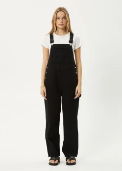 Jumpsuits & Overalls|Essentials<Afends Louis  - Denim Oversized Overall Washed Black