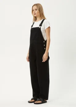 Jumpsuits & Overalls|Essentials<Afends Louis  - Denim Oversized Overall Washed Black