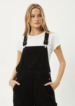 Jumpsuits & Overalls|Essentials<Afends Louis  - Denim Oversized Overall Washed Black