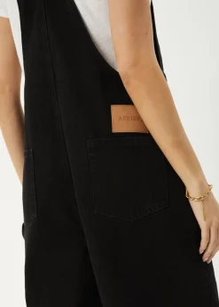 Jumpsuits & Overalls|Essentials<Afends Louis  - Denim Oversized Overall Washed Black