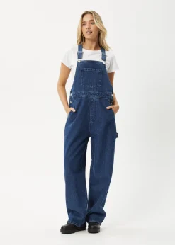 Jumpsuits & Overalls|Essentials<Afends Louis  - Denim Oversized Overall Authentic Blue