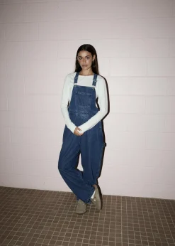 Jumpsuits & Overalls|Essentials<Afends Louis  - Denim Oversized Overall Authentic Blue