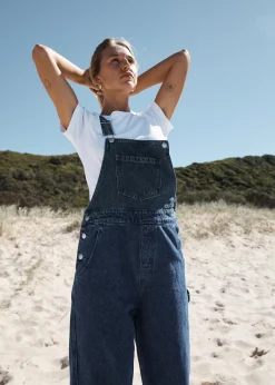 Jumpsuits & Overalls|Essentials<Afends Louis  - Denim Oversized Overall Authentic Blue