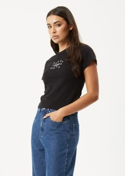 Tees & Shirts<Afends Lucky  -  Baby Tee Black