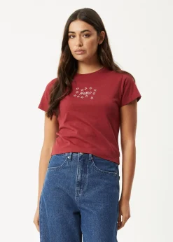 Tees & Shirts<Afends Lucky  -  Baby Tee Burgundy