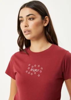 Tees & Shirts<Afends Lucky  -  Baby Tee Burgundy