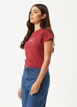Tees & Shirts<Afends Lucky  -  Baby Tee Burgundy