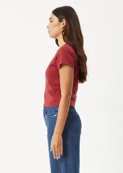 Tees & Shirts<Afends Lucky  -  Baby Tee Burgundy