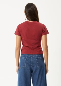 Tees & Shirts<Afends Lucky  -  Baby Tee Burgundy
