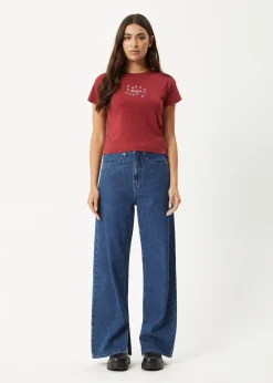 Tees & Shirts<Afends Lucky  -  Baby Tee Burgundy
