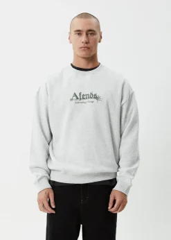 Sweaters & Hoodies<Afends Mace  - Crew Neck Jumper Grey Marle