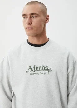 Sweaters & Hoodies<Afends Mace  - Crew Neck Jumper Grey Marle