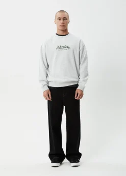 Sweaters & Hoodies<Afends Mace  - Crew Neck Jumper Grey Marle