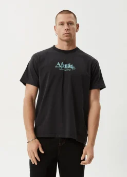 T-Shirts<Afends Mace Life  - Boxy Tee Stone Black