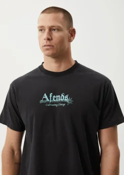 T-Shirts<Afends Mace Life  - Boxy Tee Stone Black