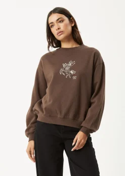 Outerwear<Afends Mackie  -  Crew Neck Jumper Coffee
