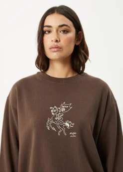 Outerwear<Afends Mackie  -  Crew Neck Jumper Coffee